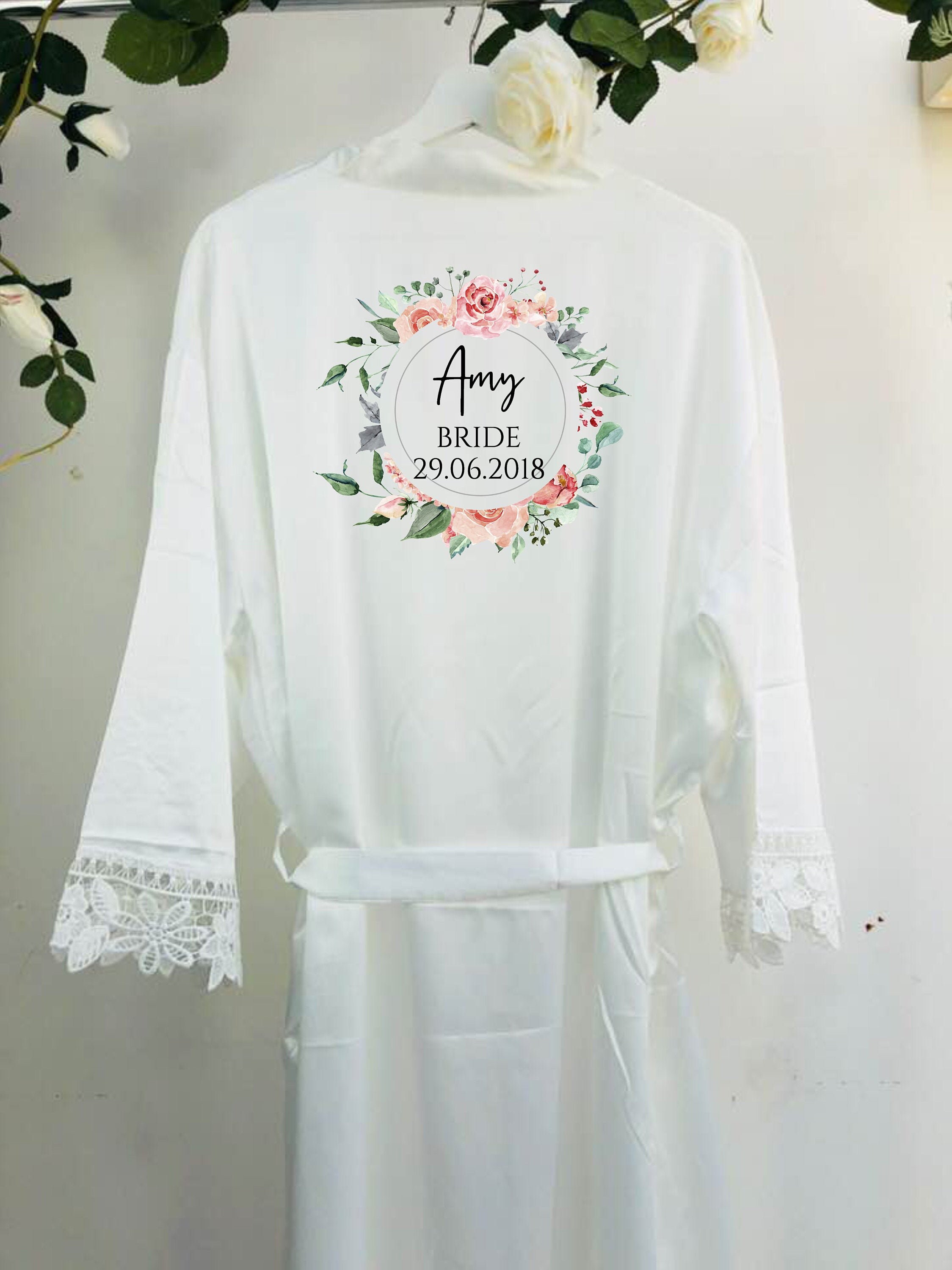 personalised bridal robe