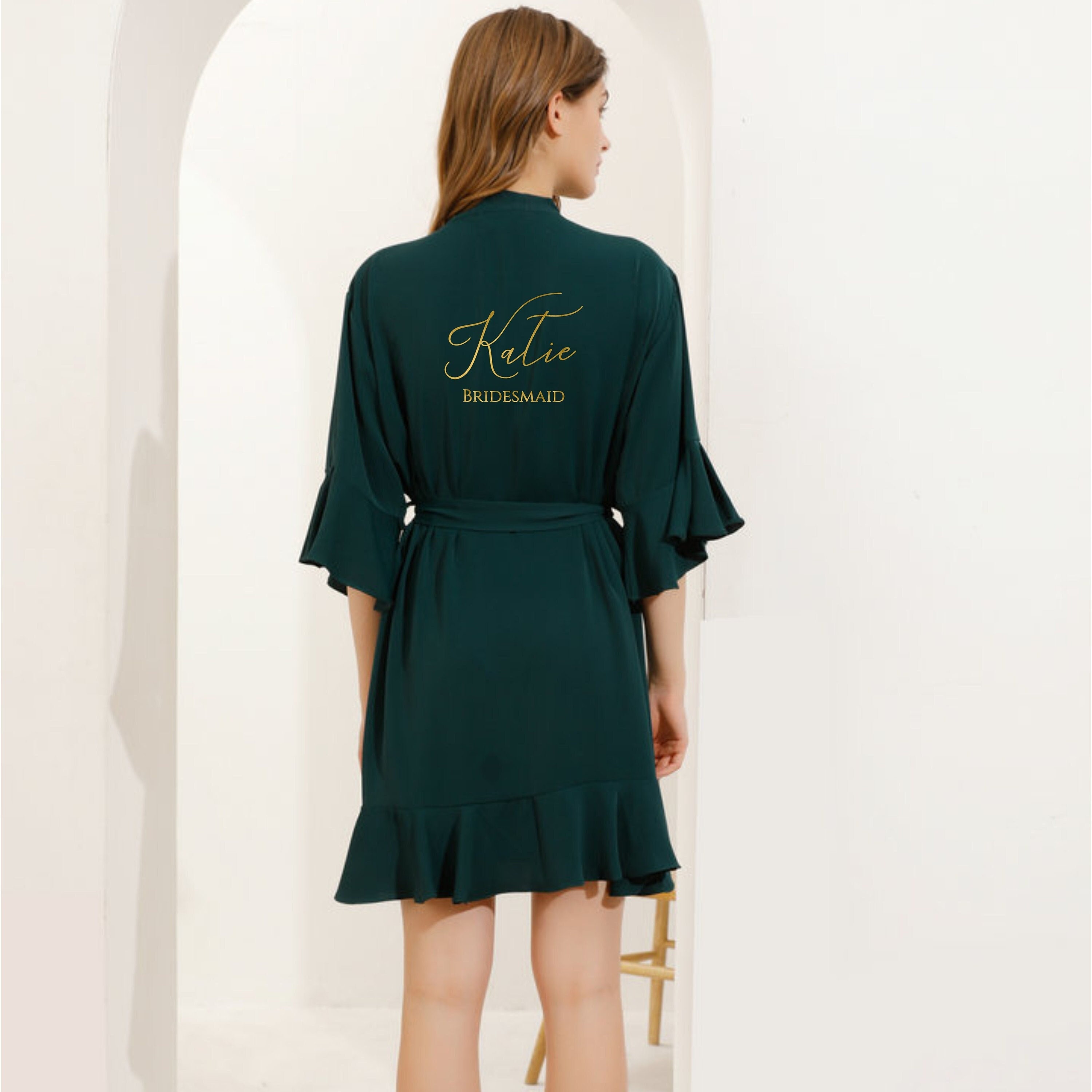 Ruffle Bridesmaid Robes Ruffle Robe Bridal Robe Bridesmaid Etsy UK