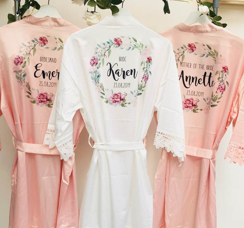 personalised bridal robe
