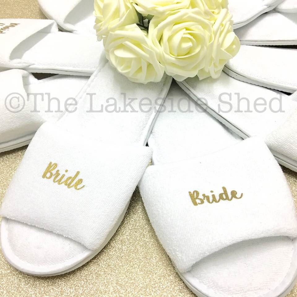 bridal party slippers