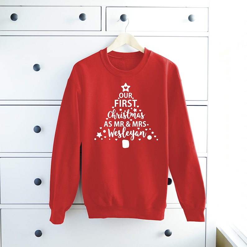Matching Christmas Jumpers Our First Christmas As Mr and Mrs Etsy