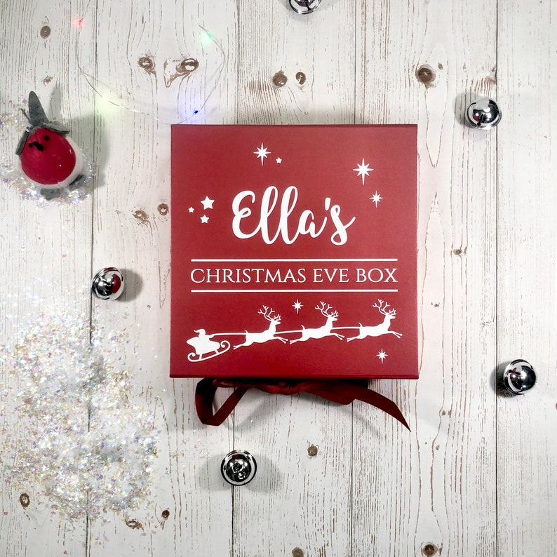 Christmas Eve Box, Personalised Christmas Eve Box, Children's Christmas Eve Box, Two Sizes Medium & Large image 5