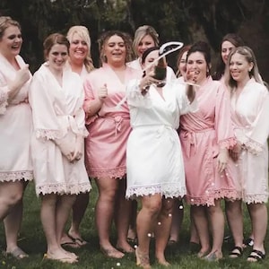 Bridesmaid Robes Personalised, Wedding Gowns With Lace
