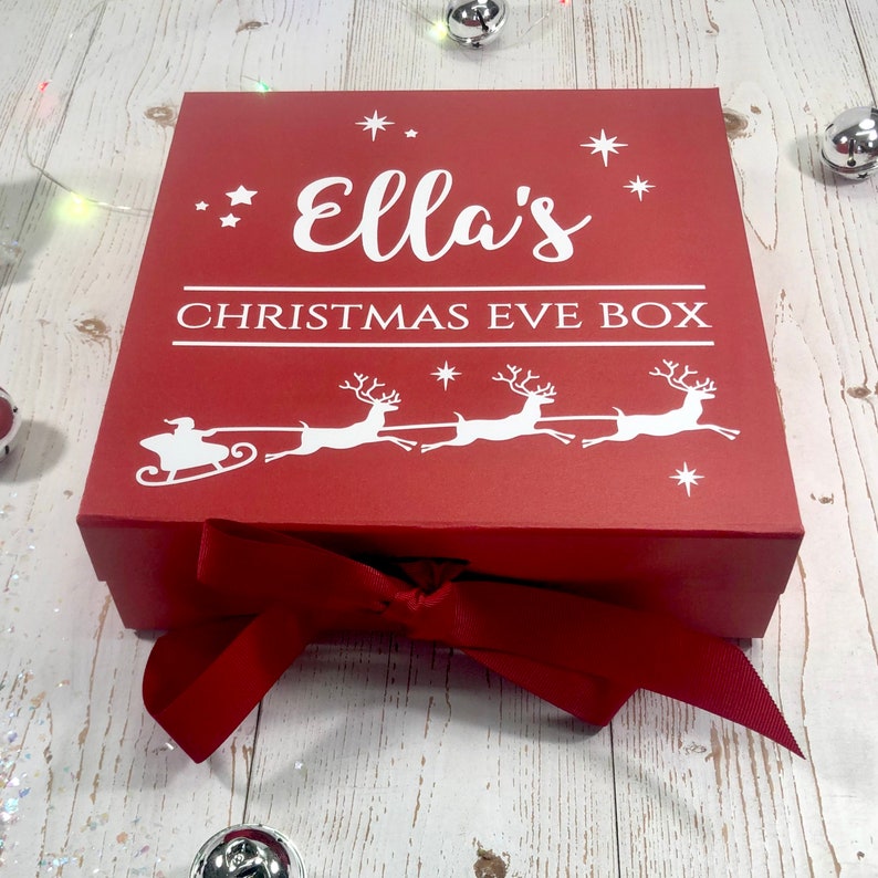 Christmas Eve Box, Personalised Christmas Eve Box, Children's Christmas Eve Box, Two Sizes Medium & Large image 1