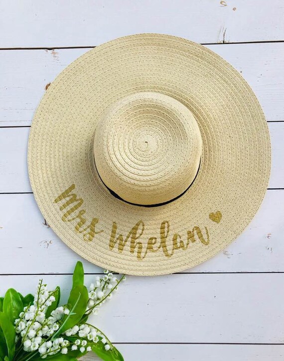 personalised beach hat