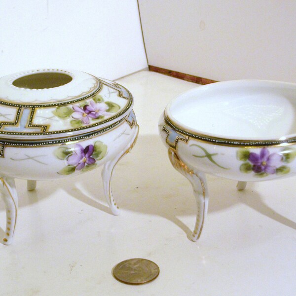 Nippon Hand Painted Dresser Set Etsy