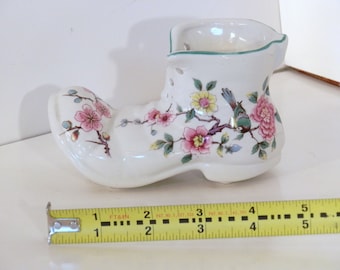 Vintage Old Foley "Chinese Rose" James Kent Staffordshire Made in England China Boot