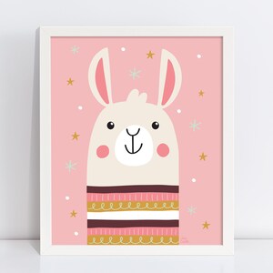 Illustration De Lama Turquoise Affiche De Lama Affiche A Etsy France