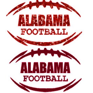 Alabama football heat transfer, glitter football, football iron on, custom football bild 1
