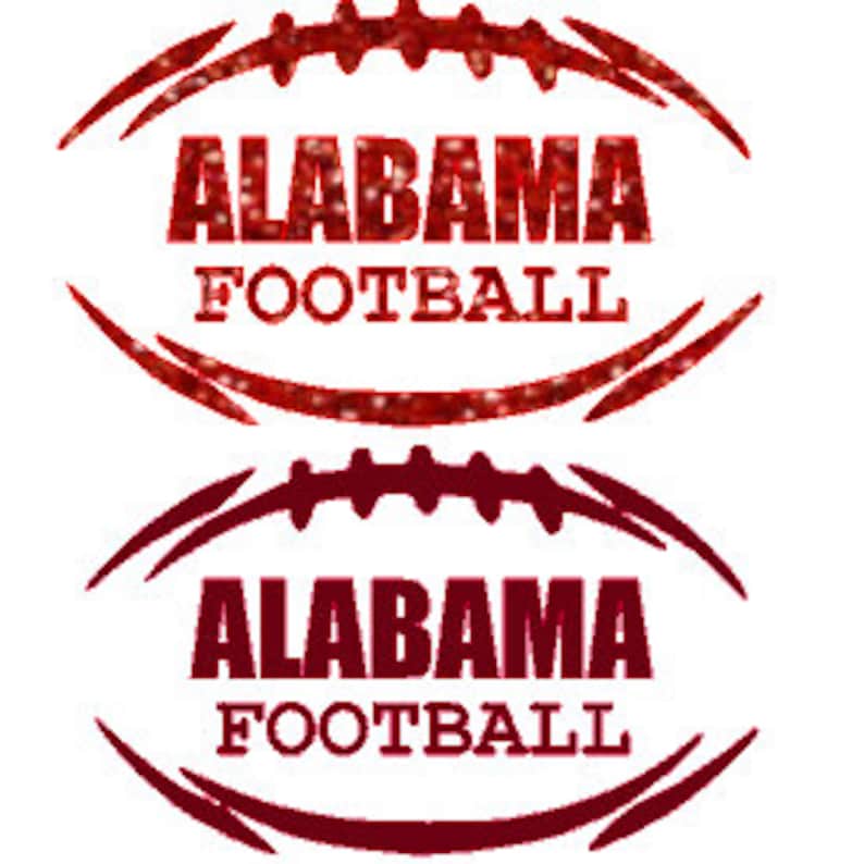 Alabama football heat transfer, glitter football, football iron on, custom football bild 1