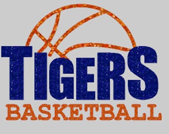 Glitter basketball heat transfer, basketball mom iron on, DIY basketball