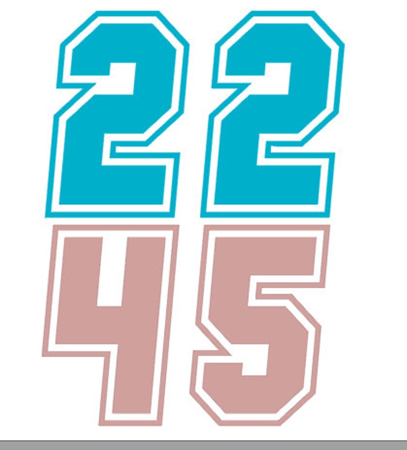 Jersey Numbers Custom Heat Transfer Personalized Iron On Etsy