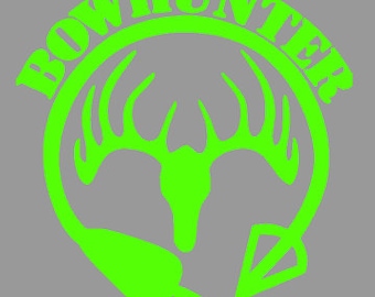 Deer Hunting Vinyl Decal, Bow Hunting Car Decal, Buck Decal, gift for hunters, truck decal, hunting sticker,