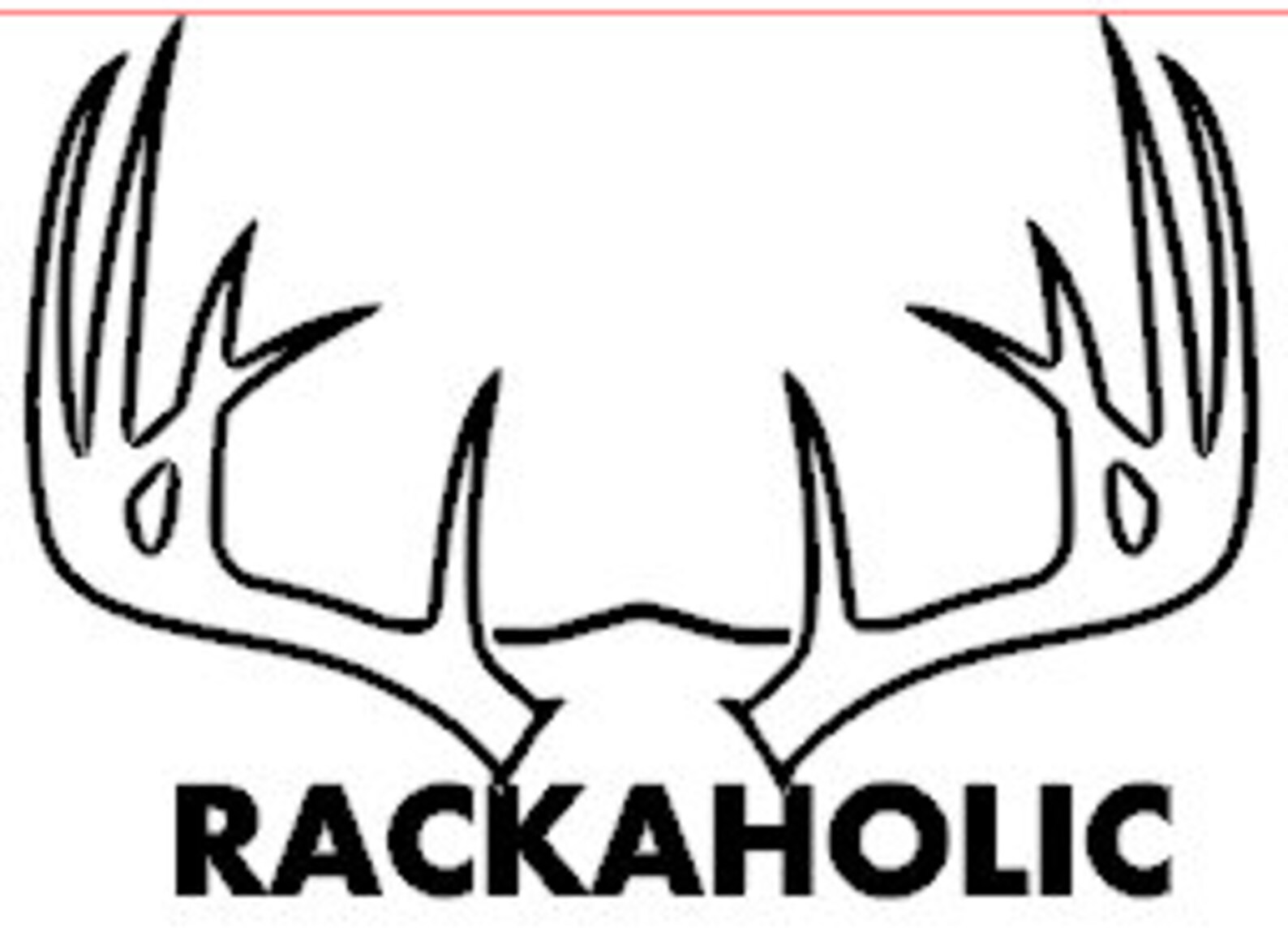 Rackaholic Vinyl Decal Deer Rack Deer Antlers Hunting Decal Etsy