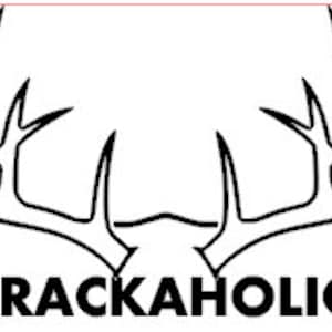 Rackaholic vinyl decal, Deer Rack, Deer Antlers Hunting Decal, Deer Truck Decal, Hunting Car Decal, Hunting Decor