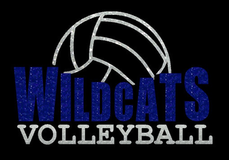 Glitter Volleyball Heat Transfer Volleyball Iron On DIY Etsy