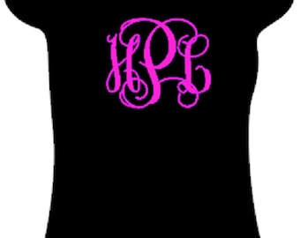 Vine Font Monogram Iron on, Iron on name, Heat transfer monogram