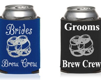 Brides Brew Crew Custom KOOZIE®, or can holder, Bachelorette party KOOZIE®, Bachelor party KOOZIE®
