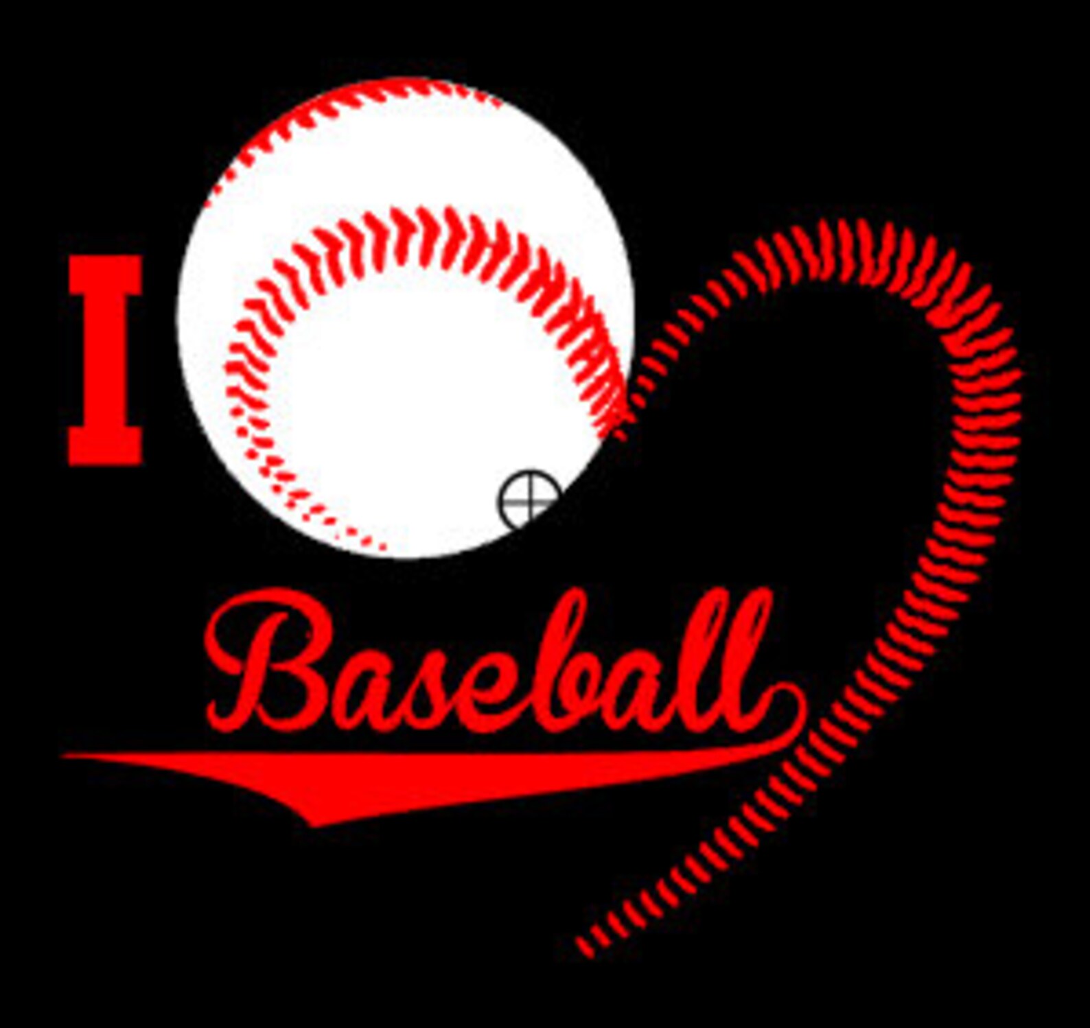 I Love Baseball Baseball Heat Transfer DIY Baseball Shirt Etsy