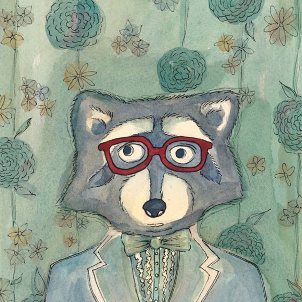 Hipster Racoon