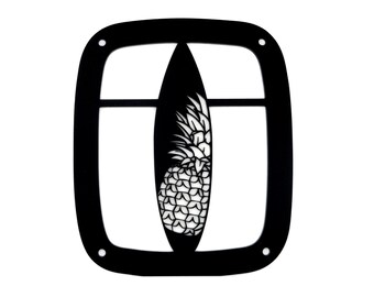 Surfboard Pineapple tail light covers / fits 1997-2006 jeep Wrangler TJ