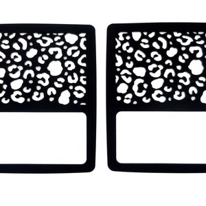 Leopard print tail light covers  fits 2018-25 Wrangler / JL with halogen lights