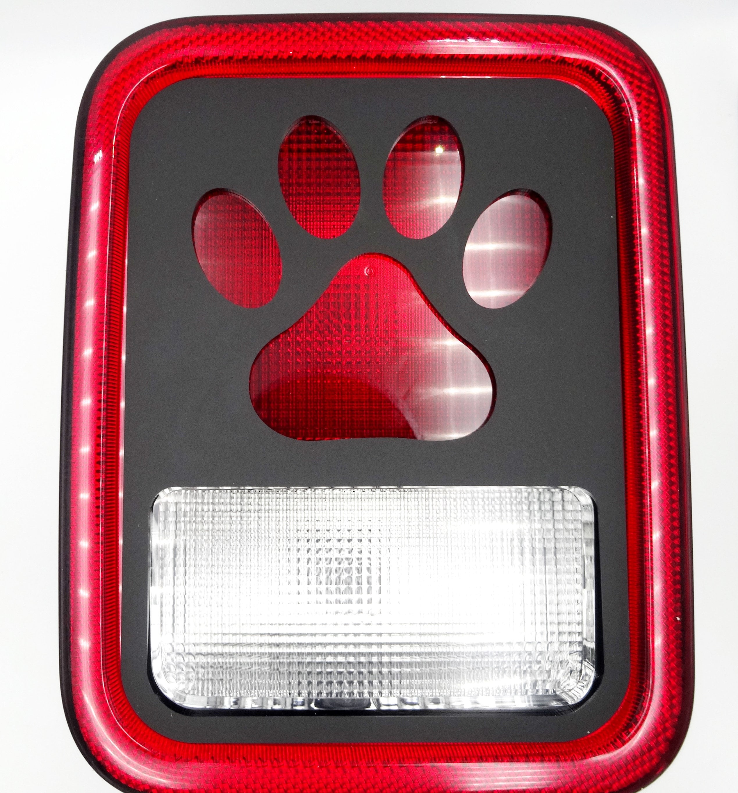 Paw print top tail light covers