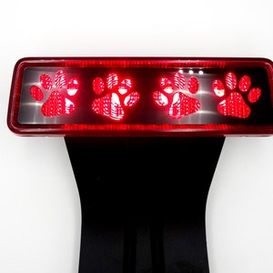 Paw print 3rd brake light cover/ fits 07-2017 JK wrangler jeeps