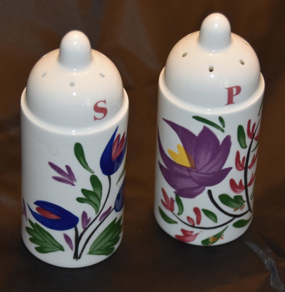 Portmeirion Salt And Pepper Shakers Welsh Dresser Pattern Etsy