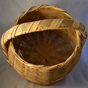 Alte Runde Wicker Aufbewahrung Bodenkorb mit Deckel und Griff | Etsy