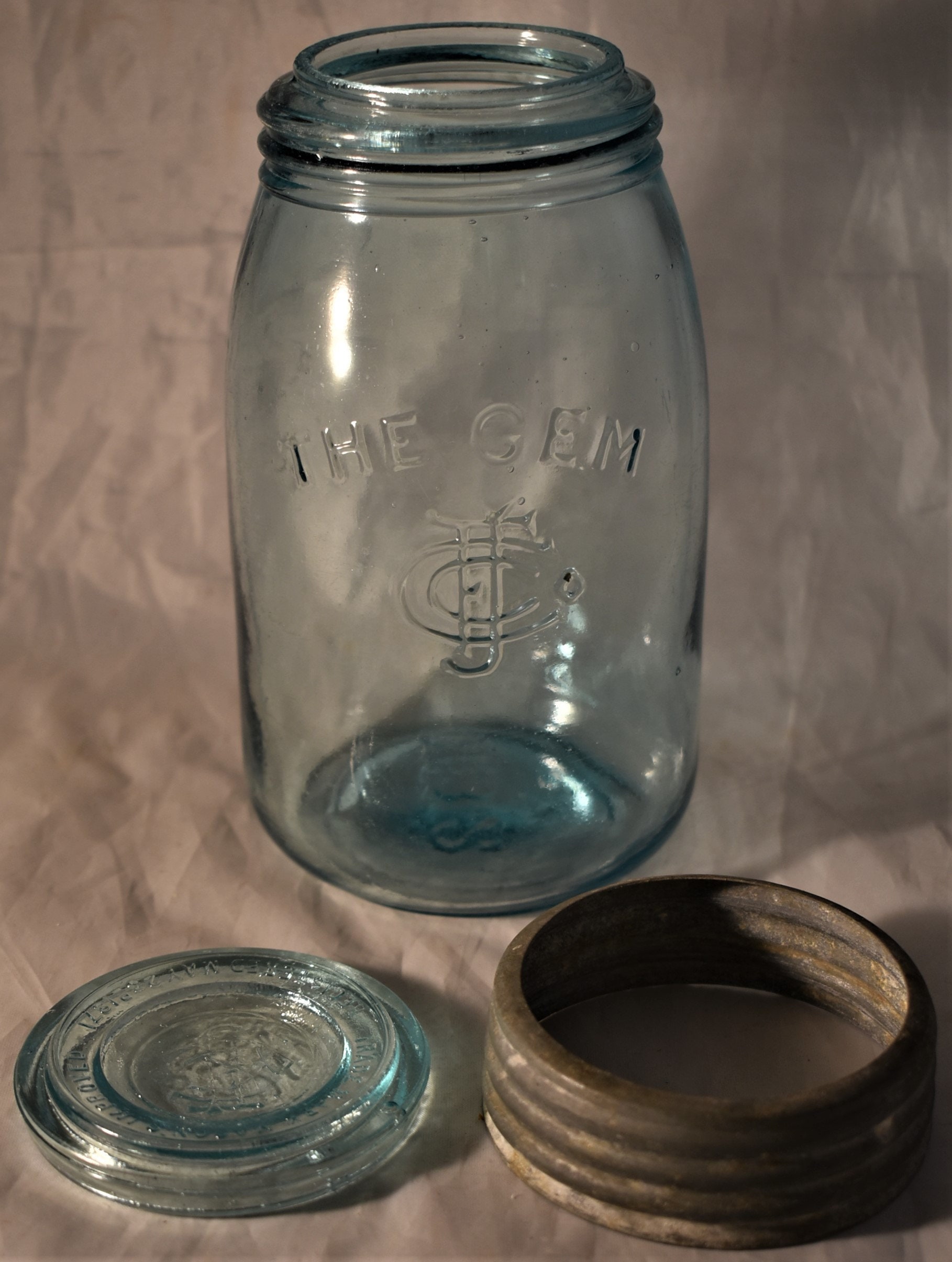 CFJ The Gem Aqua Quart Canning Jar with Appropriate Aqua Etsy