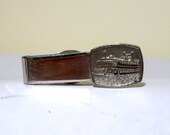 Vintage 1950s Robbins and Co. Tie Clip with Steamship Boat Mid Century Steamboat Mississippi Missouri River Mark Twain Yes Yes