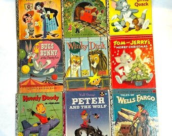 Vintage 1950s Little Golden Books/Choice of 9/Classic First Editions/Excellent ++ Condition/Collectible and Super Cute/Happy Memories 4 U