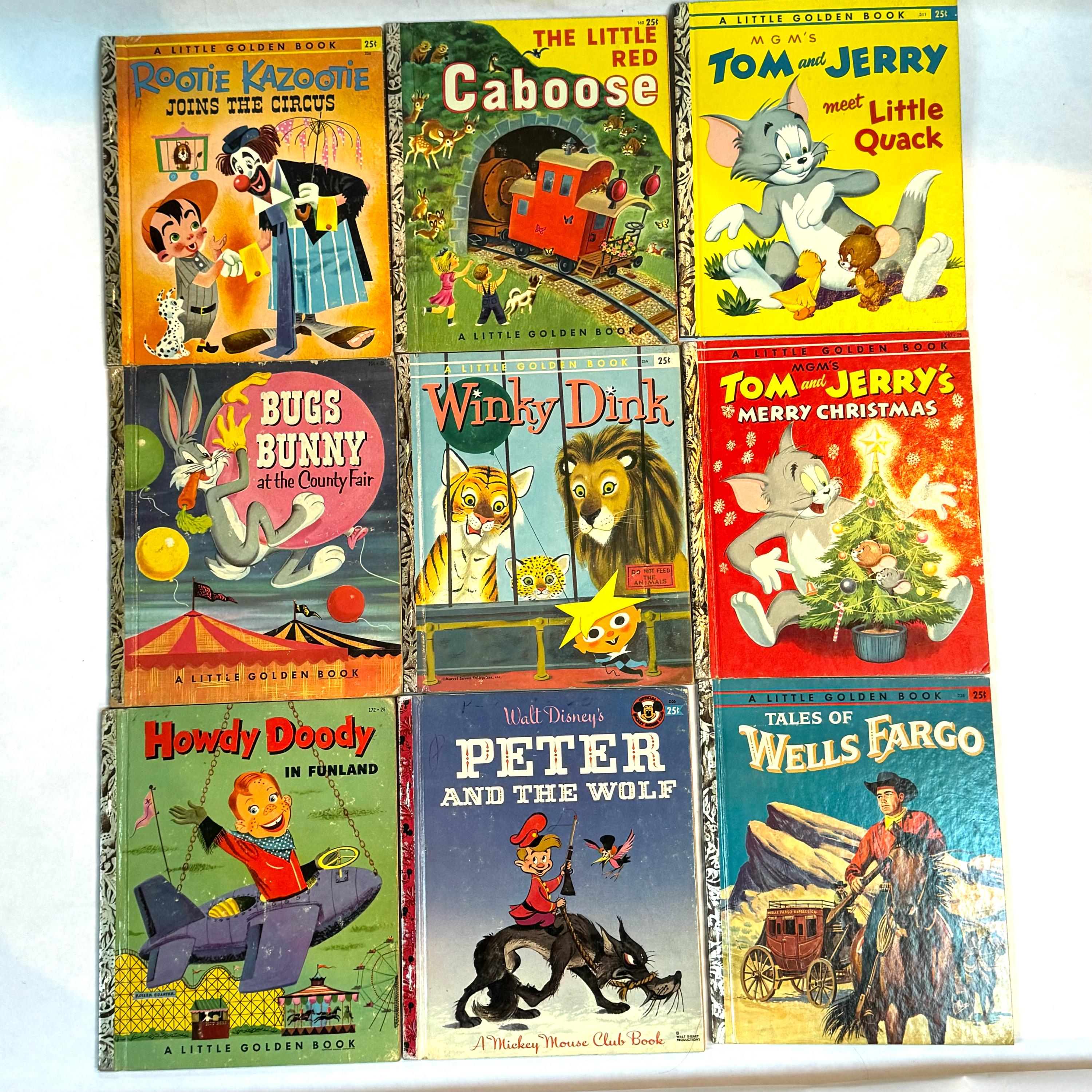 1950年代　アンティークブックストック。 Vintage 1950s Little Golden Books/choice of 9/classic First