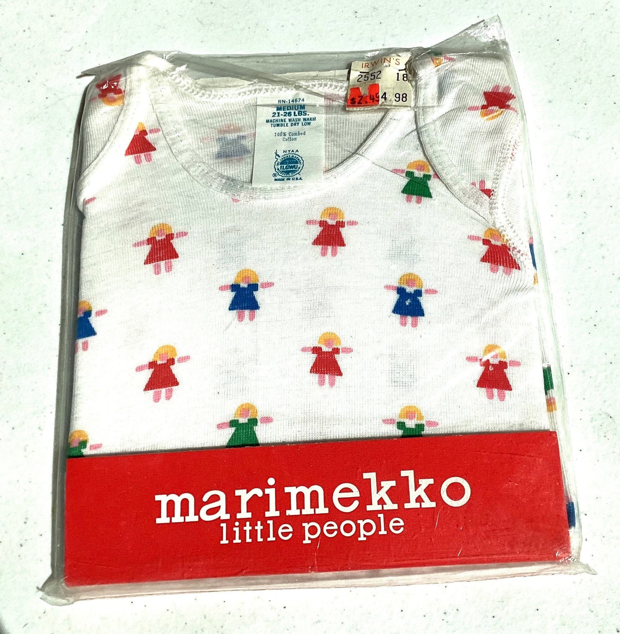 Vintage 1980s NIB Mint Marimekko Little People Slip on Shirt Infant Size Medium 21 26 Lbs Scandi Style Baby Wear boo Boo Baby Style yay Etsy