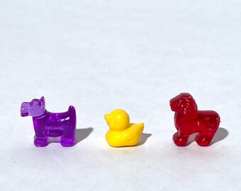 Vintage 1980s 11.5"/30cm Fashion Doll / Elección de Sm Dog/Rubber Duckie/Red Horse Dollhouse/Nursery 1:6 Miniatura