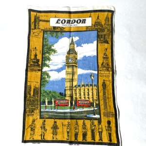 Vintage 1970s London Big Ben Super Soft Irish Linen Made in Ireland Tea Towel/Top of the Morning to You Mary Poppins!