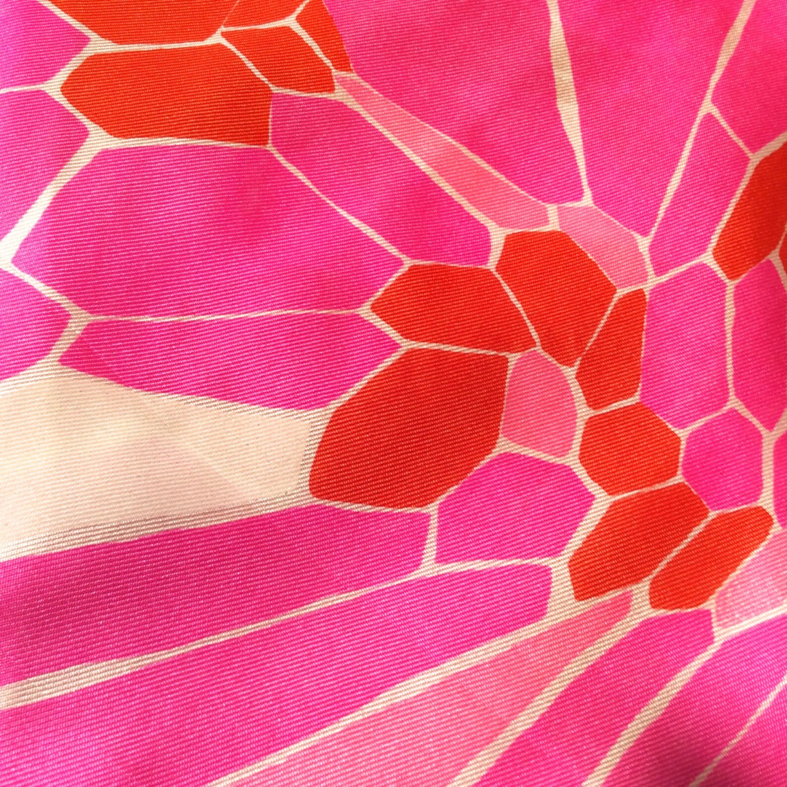 Vintage 1960s New Emily Wetherby Mod Magenta Neon Pink Fabric Etsy