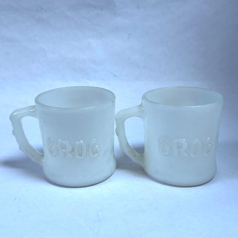Vintage 1970s BC Comics Johnny Kait GROG Monster Milk Glass Mugs ...