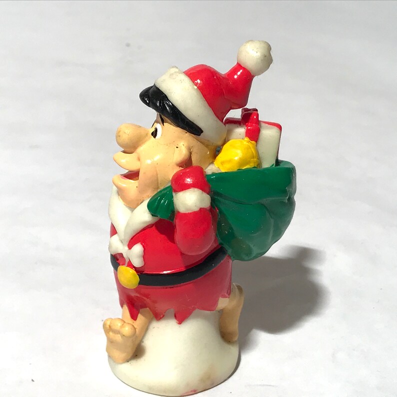 Vintage 1990s Fred Flintstone Christmas Santa Miniature - Etsy