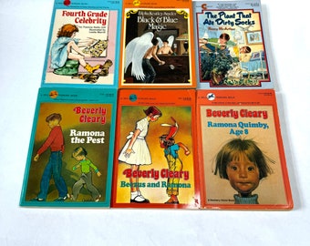 Vintage 1980s Choice of 6 Excellent Condition Dell Paperbacks/Ramona Quimby Age 8/Bezus and Ramona/Black and Blue Magic/Plant that Ate
