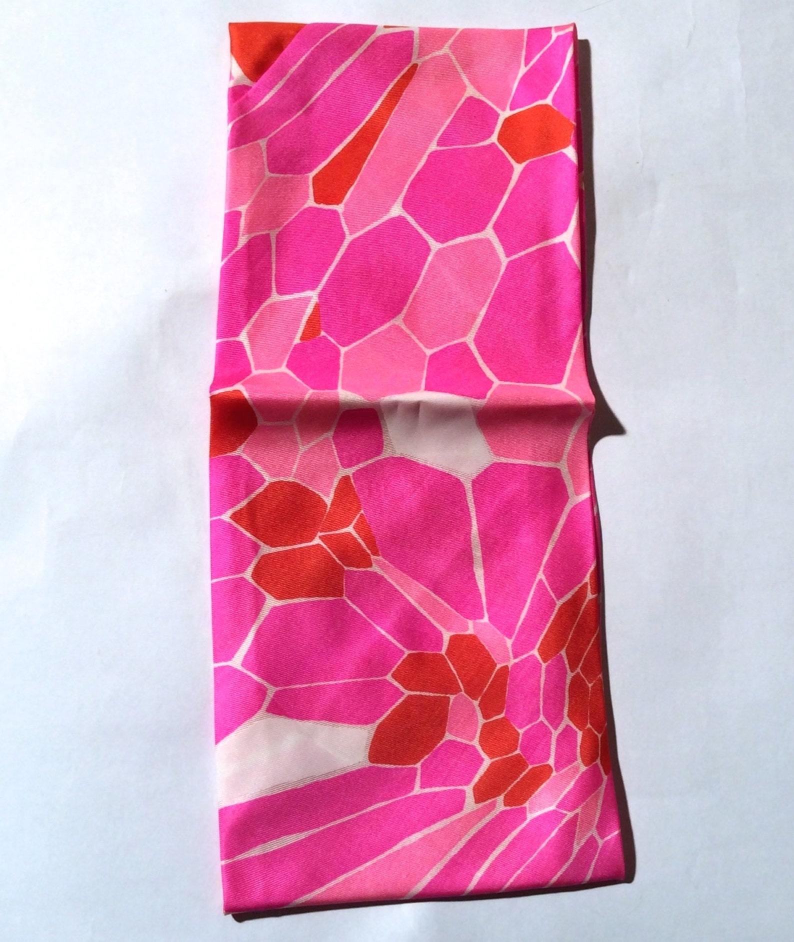 Vintage 1960s New Emily Wetherby Mod Magenta Neon Pink Fabric Etsy