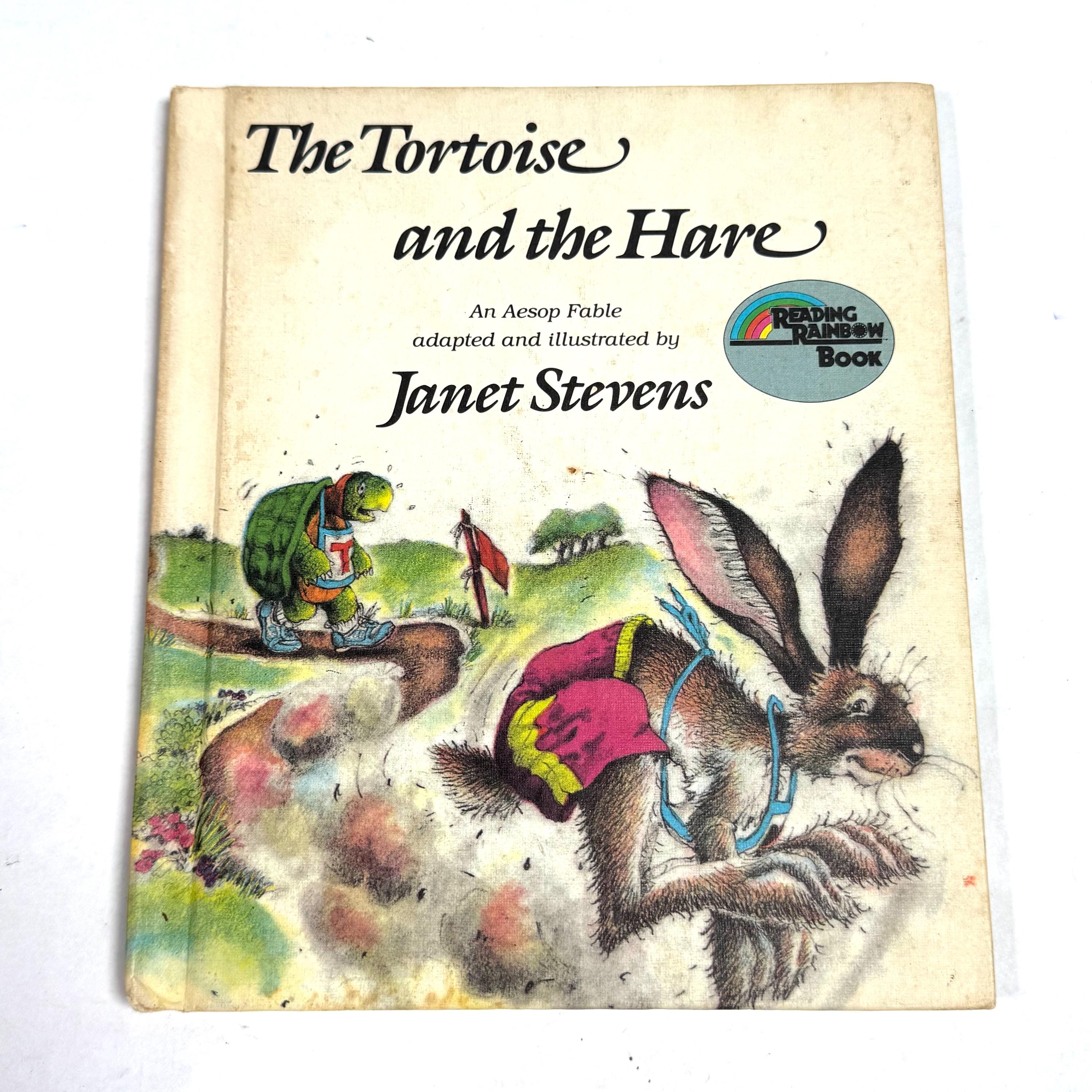 Vintage 1980s Tortoise and the Hare Aesop's Fable Illustrated by