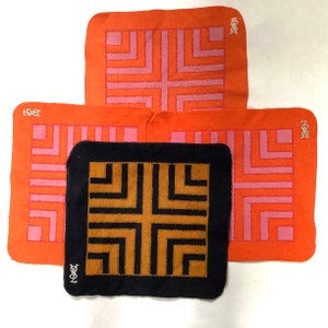 Vintage 1970s Choice of 4 Yves Saint Laurent for Fieldcrest ULTRA RARE Washcloths/Geometric/Sold Separately/Iconic Designer Joy 4U
