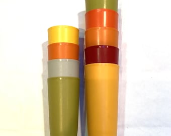 Vintage 1970s Tupperware Cups Sold Individually/Avocado Green/Yellow/Red/Orange/Gary/Pumpkin/Maroon/Brown/Classic Americana