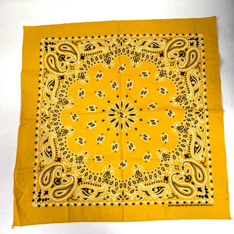 Yellow Bandana - Etsy