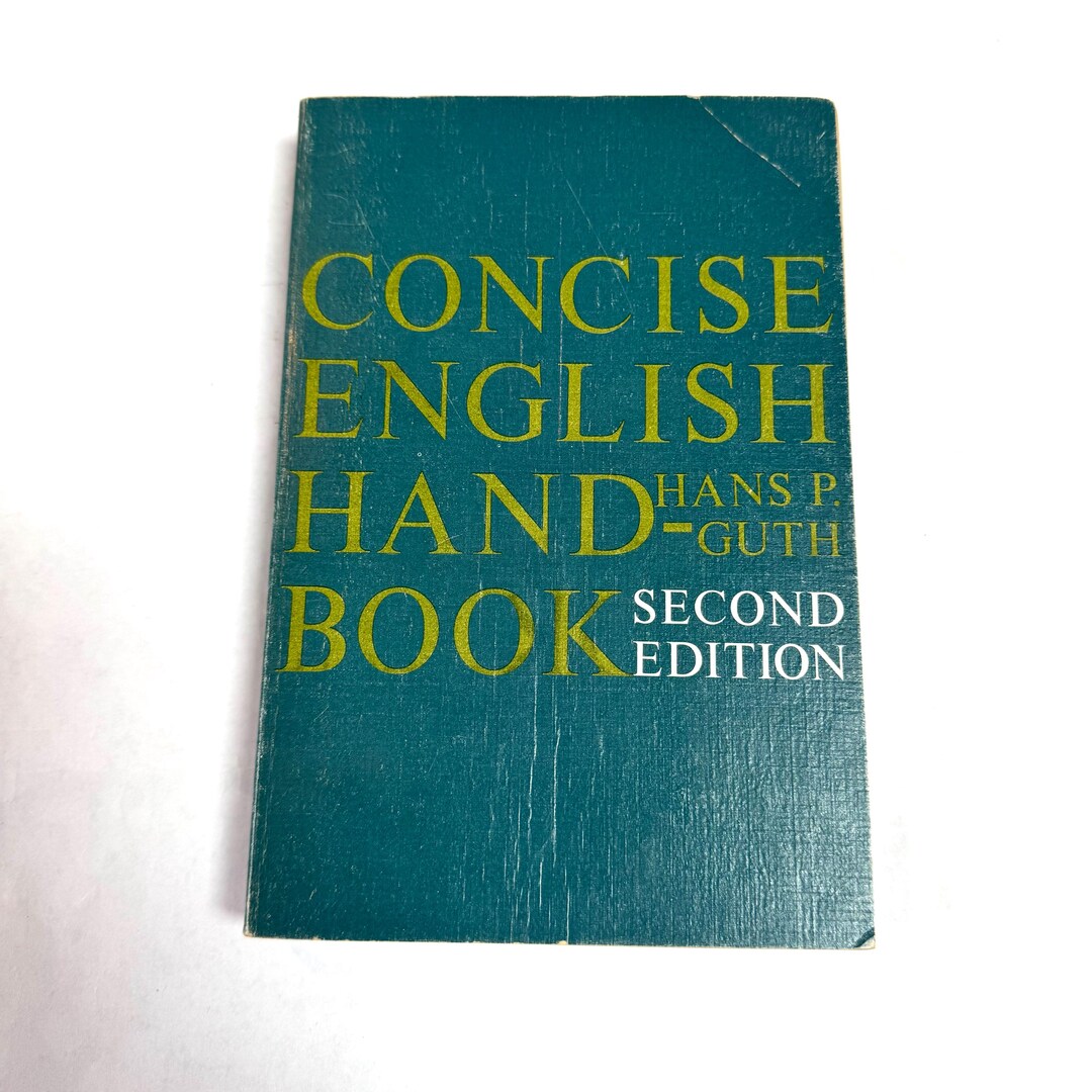 Concise Books Vintage 1960s Concise English Handbook by Hands P. Guth/wadsworth ...