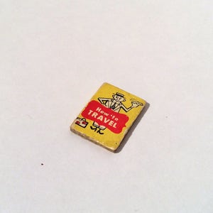 Vintage 1960s 11.5&quot;/30cm doll  &#39;How to Travel&#39; Dollhouse Miniature Collectible Book