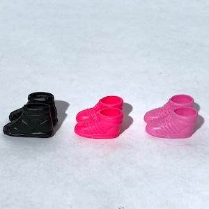 Vintage 1990s Iconic Fashion Doll 11.5 Inches/Smaller Sister Friend High Top Sneakers/Choice of Colors/Black/Pink/Hot Hot Pink/U Pick