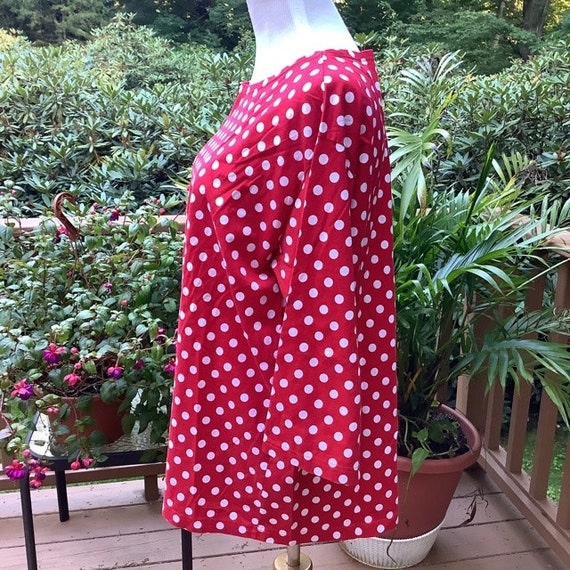 Vintage 2000s Marimekko Red and White Polka Dots … - image 2